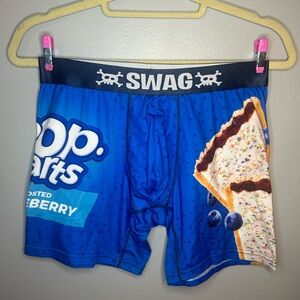 NWOT Adult Blueberry Pop Tart Logo Unisex Stretch Boxer Briefs
